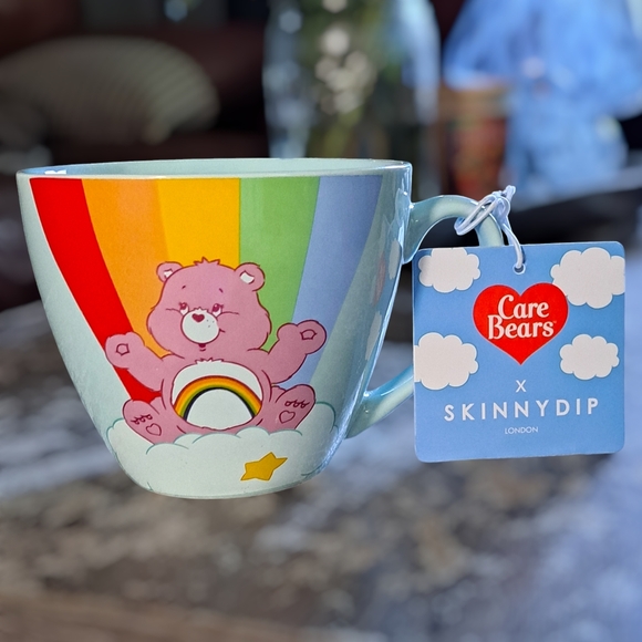 Care Bears SkinnyDip Coffee Mug Blue With Cheer Bear And Rainbow NWT - Picture 8 of 8